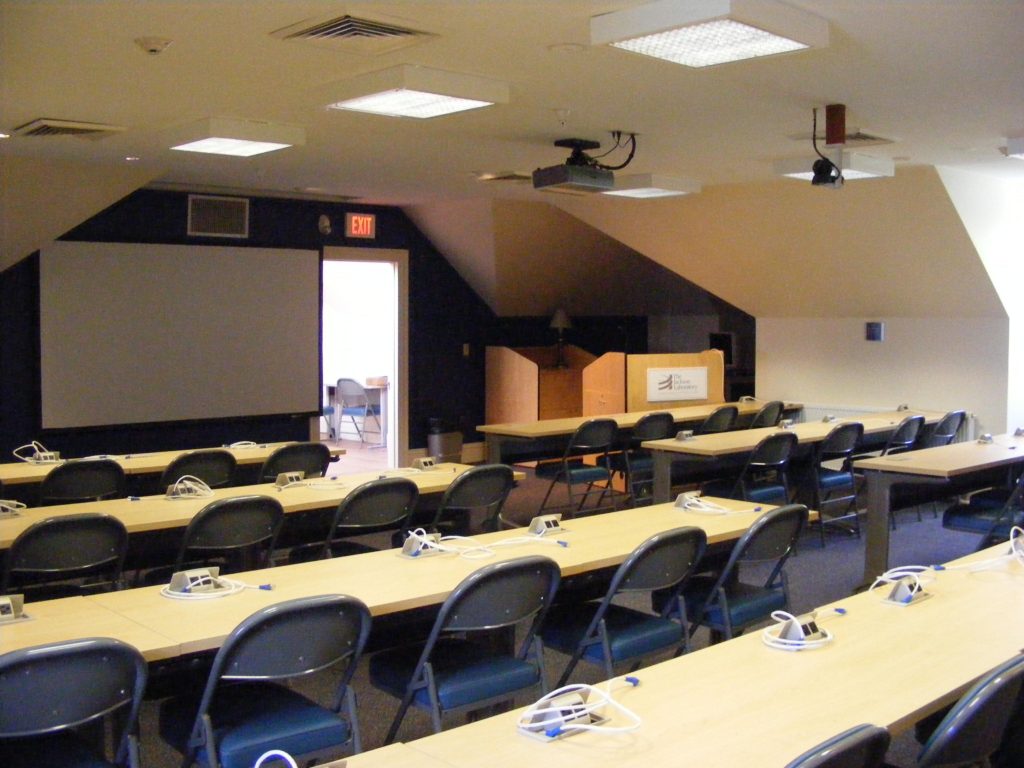 A conference room in the High Seas Dormitory and Conference Center.
