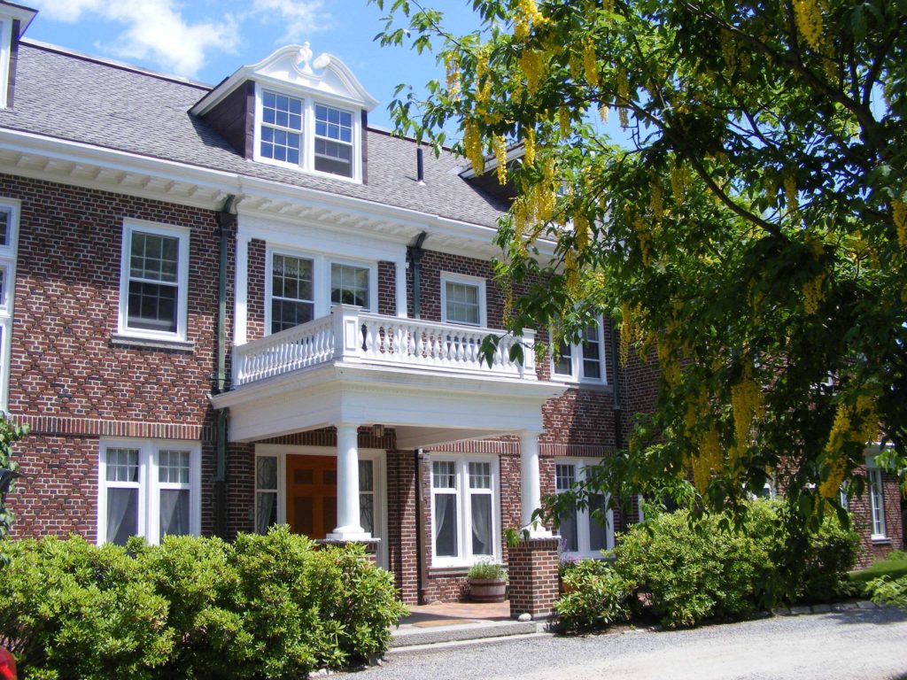 The exterior of the High Seas Dormitory and Conference Center.