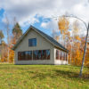 The exterior of one of the Warming Huts